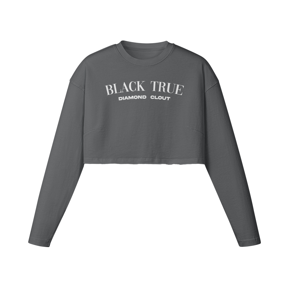Women's Raw Hem Long Sleeve Crop Top