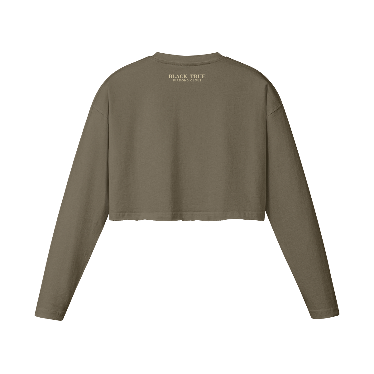 Women's Raw Hem Long Sleeve Crop Top