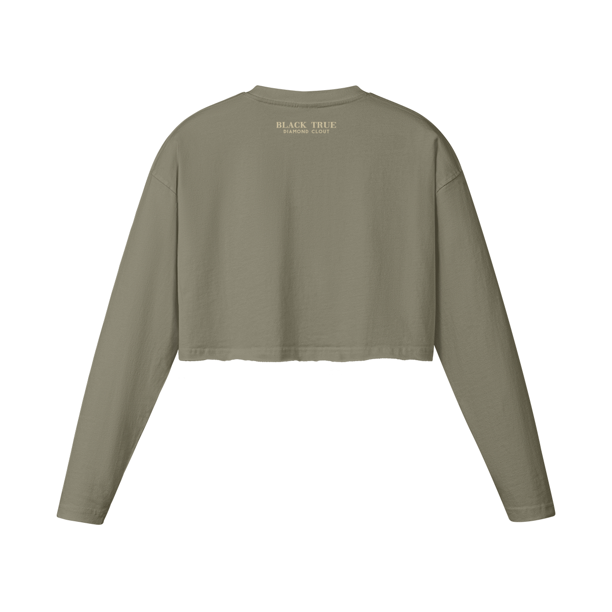 Women's Raw Hem Long Sleeve Crop Top