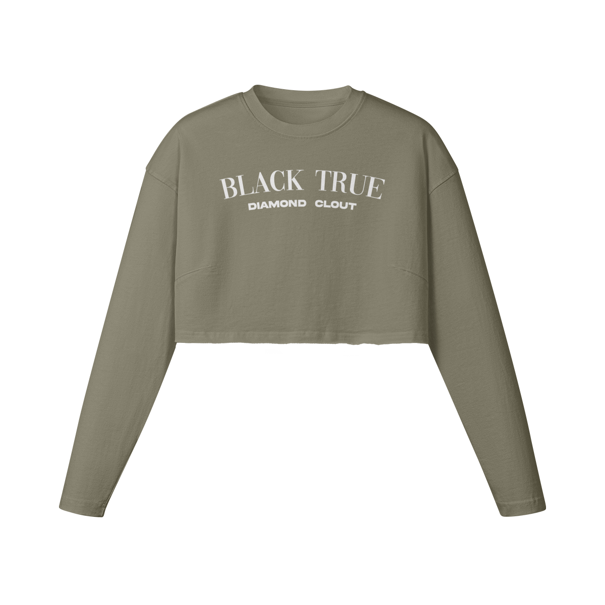 Women's Raw Hem Long Sleeve Crop Top
