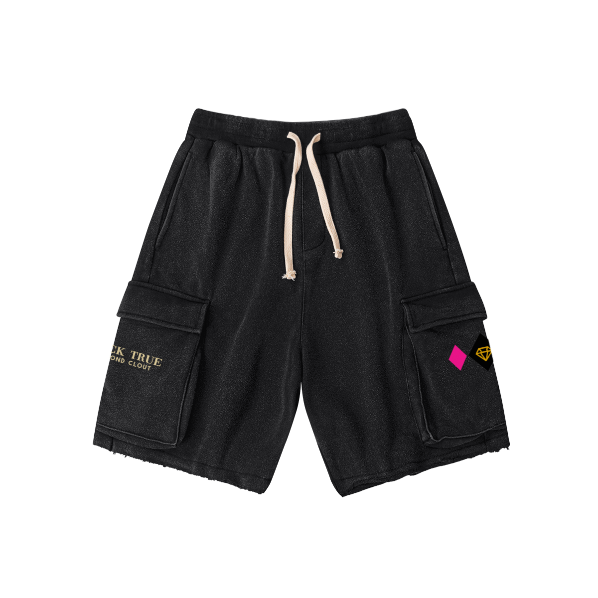 The chic black cargo shorts