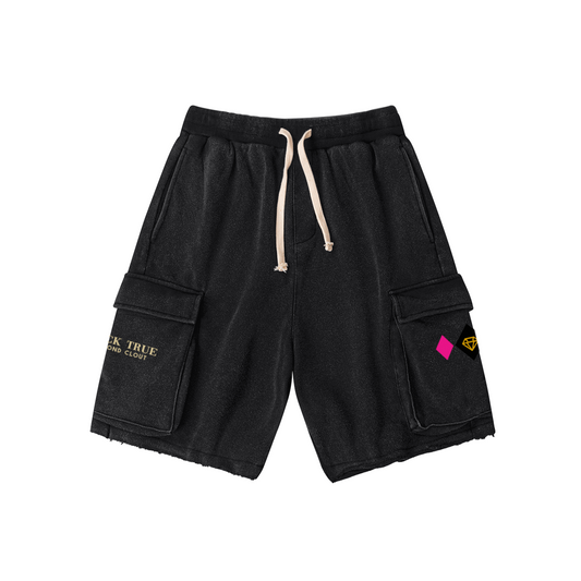 The chic black cargo shorts